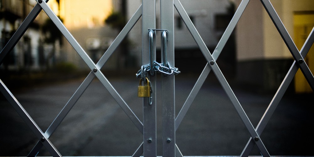 A closed gate for protection