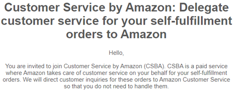 Customer Service by Amazon