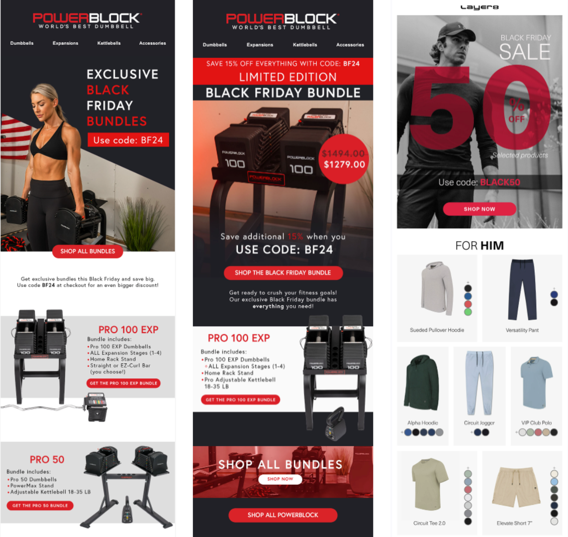 Mobile Email Examples