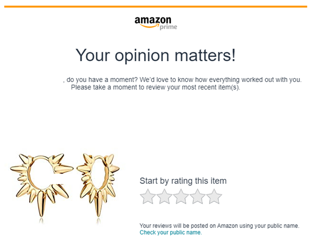 Requested Review to Customer